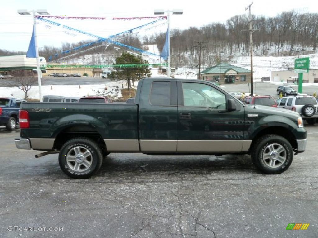 2006 F150 XLT SuperCab 4x4 - Aspen Green Metallic / Tan photo #5