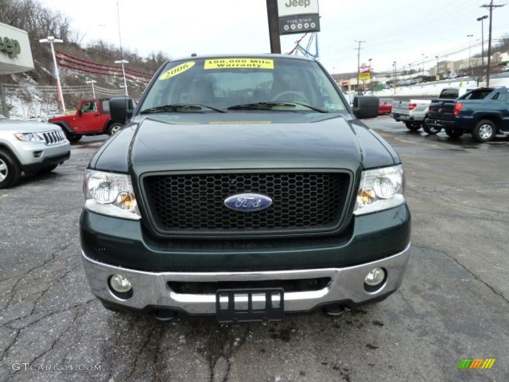 2006 F150 XLT SuperCab 4x4 - Aspen Green Metallic / Tan photo #7