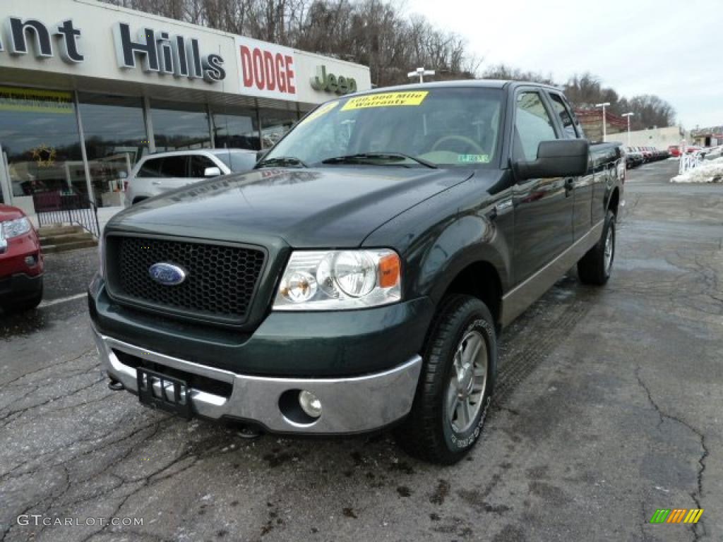 2006 F150 XLT SuperCab 4x4 - Aspen Green Metallic / Tan photo #8