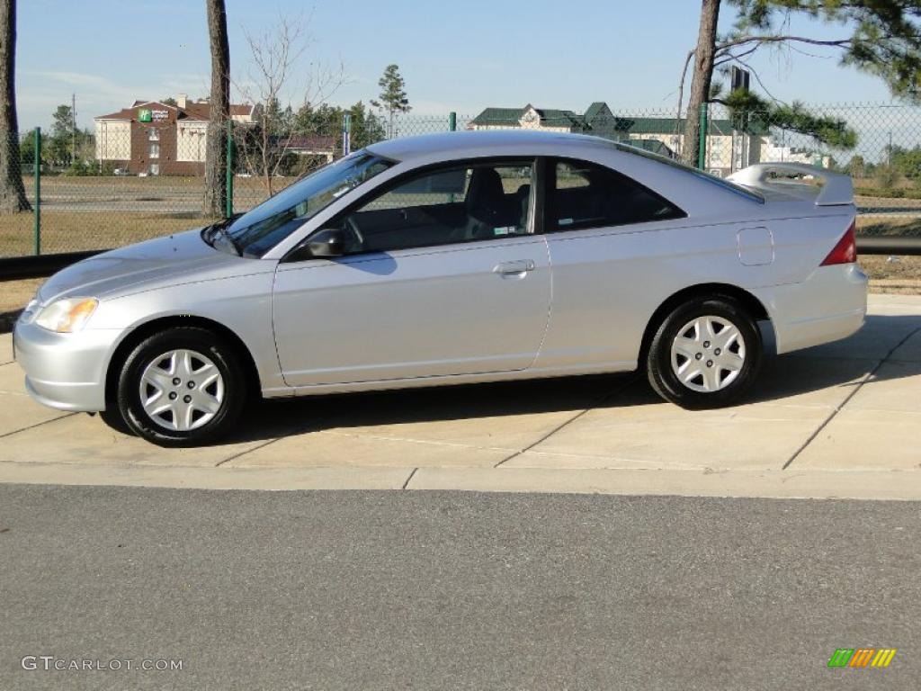 Satin Silver Metallic 2003 Honda Civic LX Coupe Exterior Photo #43375957