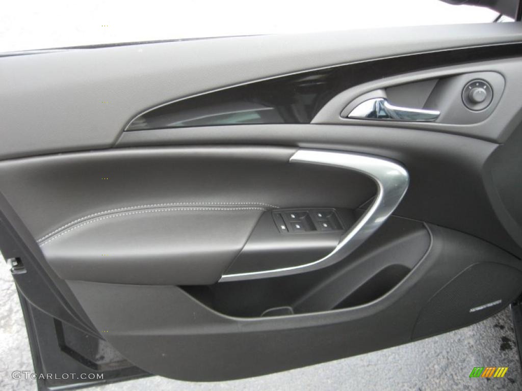 2011 Buick Regal CXL Turbo Ebony Door Panel Photo #43377910