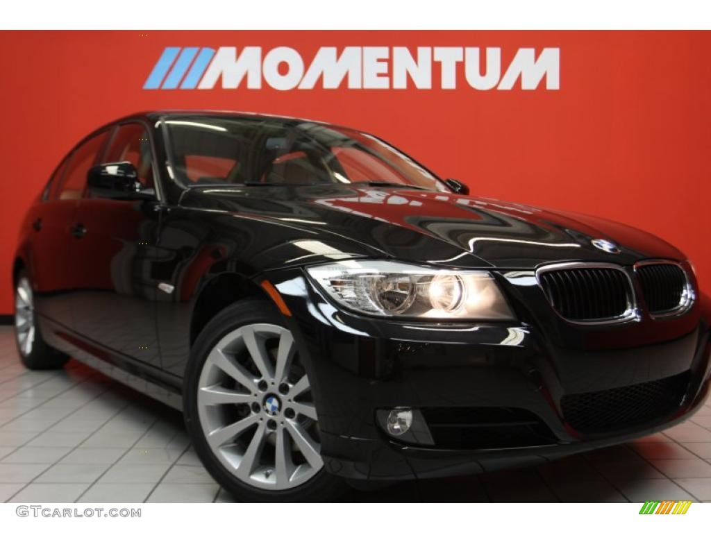 2011 3 Series 328i Sedan - Jet Black / Beige Dakota Leather photo #1