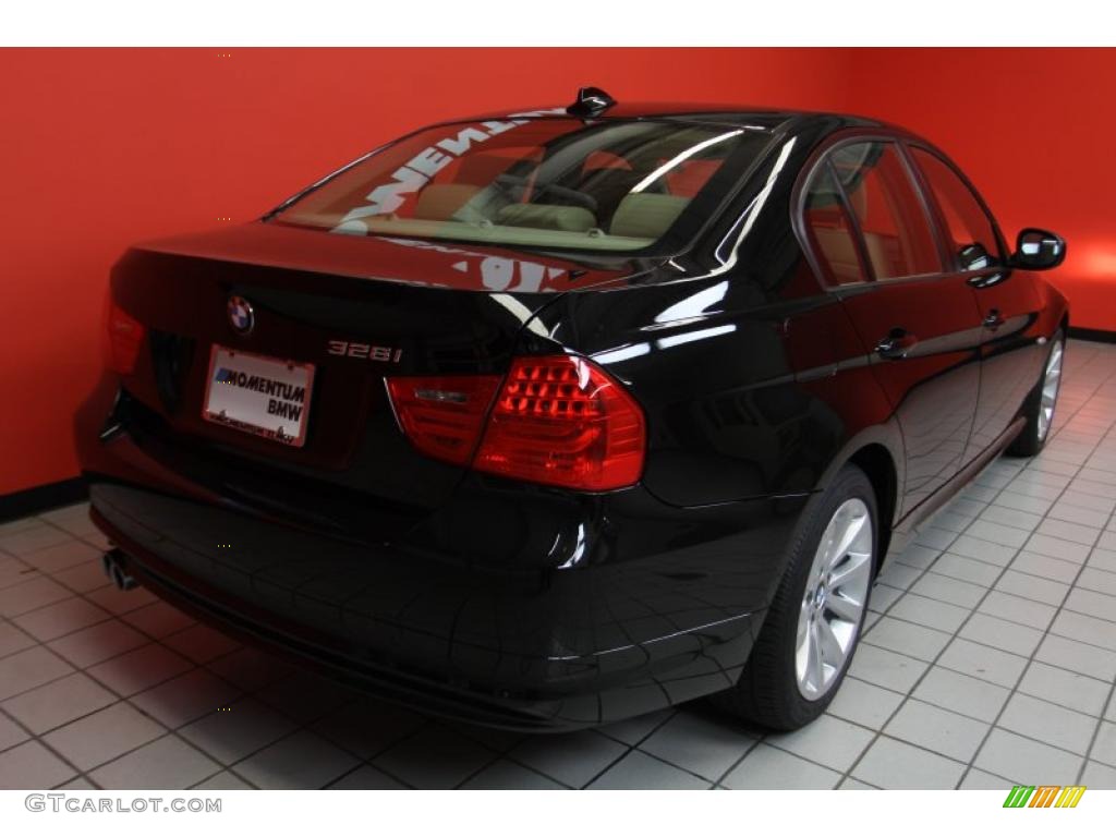 2011 3 Series 328i Sedan - Jet Black / Beige Dakota Leather photo #3