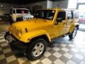 2011 Detonator Yellow Jeep Wrangler Unlimited Sahara 4x4  photo #1