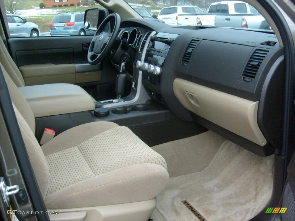 2010 Toyota Tundra SR5 Double Cab 4x4 Sand Beige Dashboard Photo #43388461