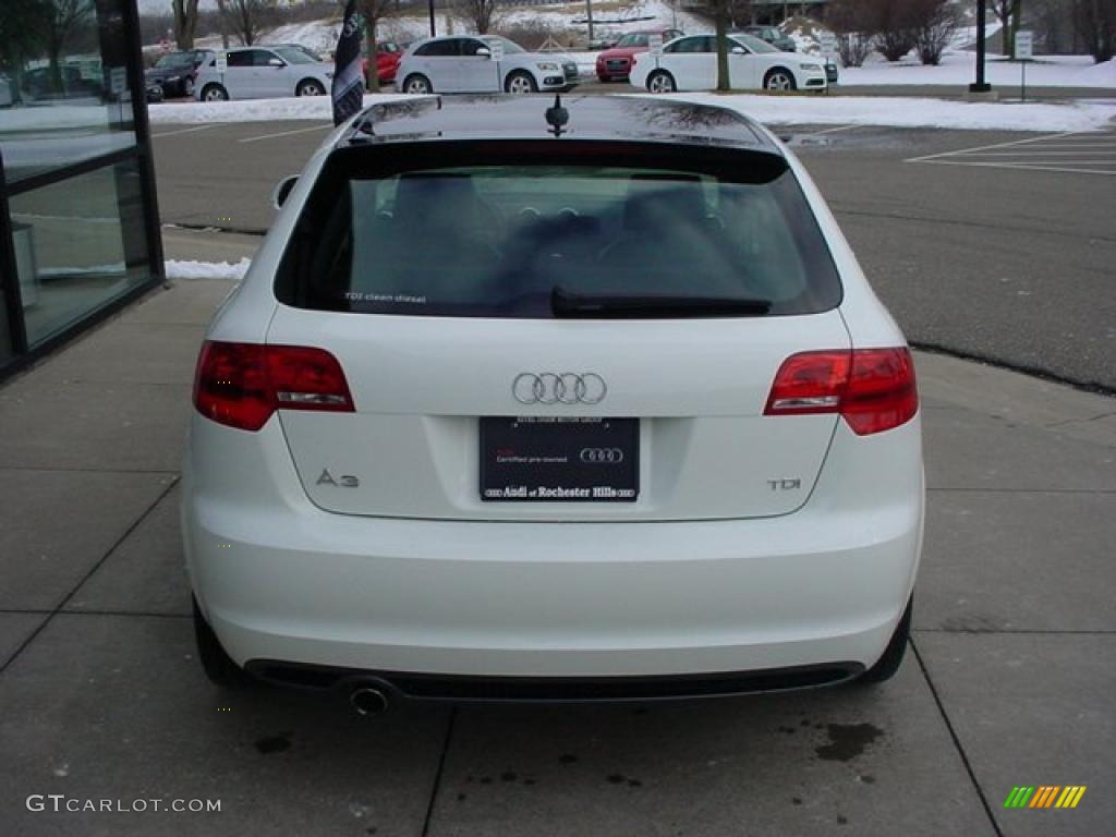 2010 A3 2.0 TDI - Ibis White / Black photo #4