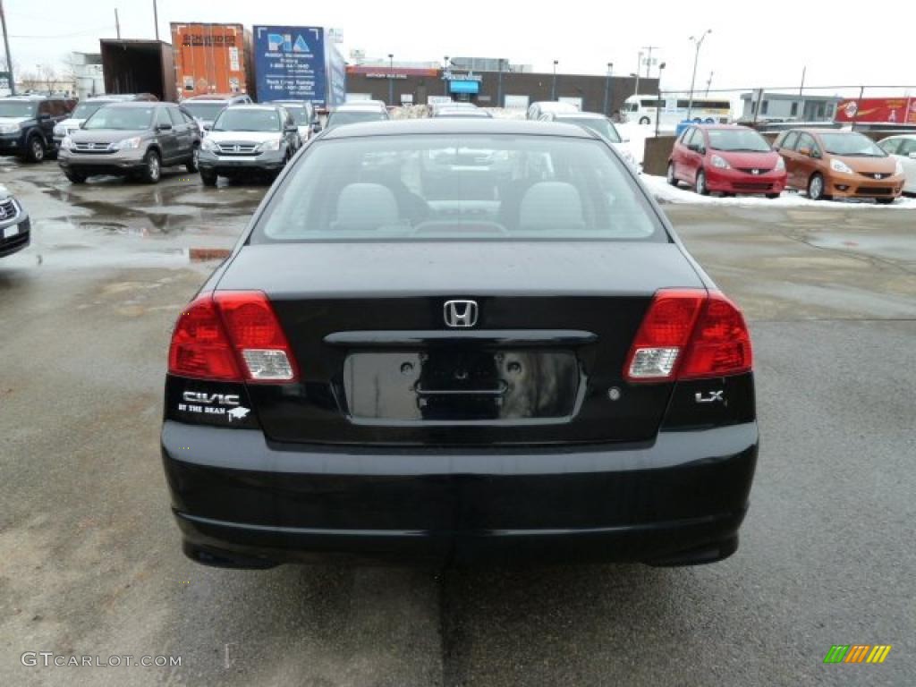 2004 Civic LX Sedan - Nighthawk Black Pearl / Gray photo #3