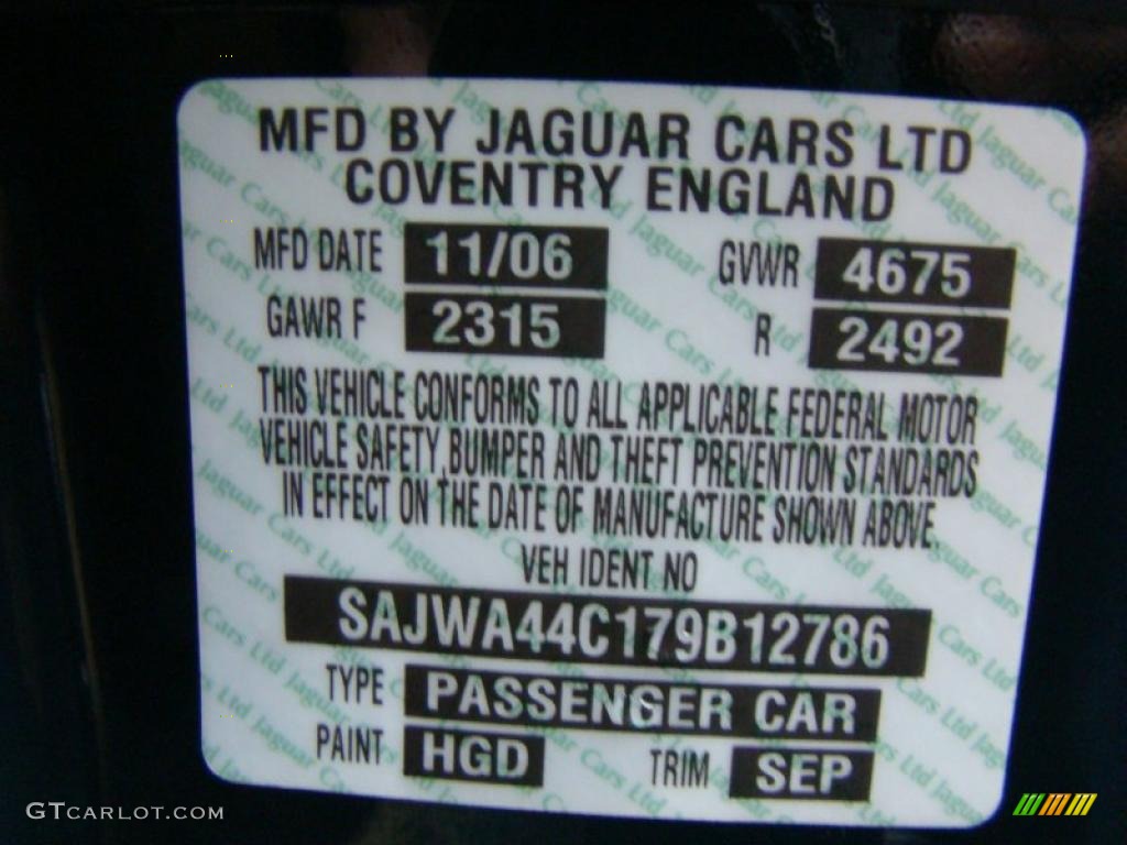 2007 XK Color Code HGD for British Racing Green Photo #43398472