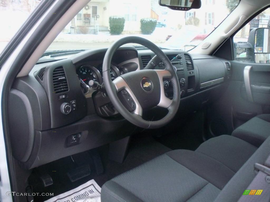 Ebony Interior 2010 Chevrolet Silverado 2500HD LT Regular Cab 4x4 Photo #43403359
