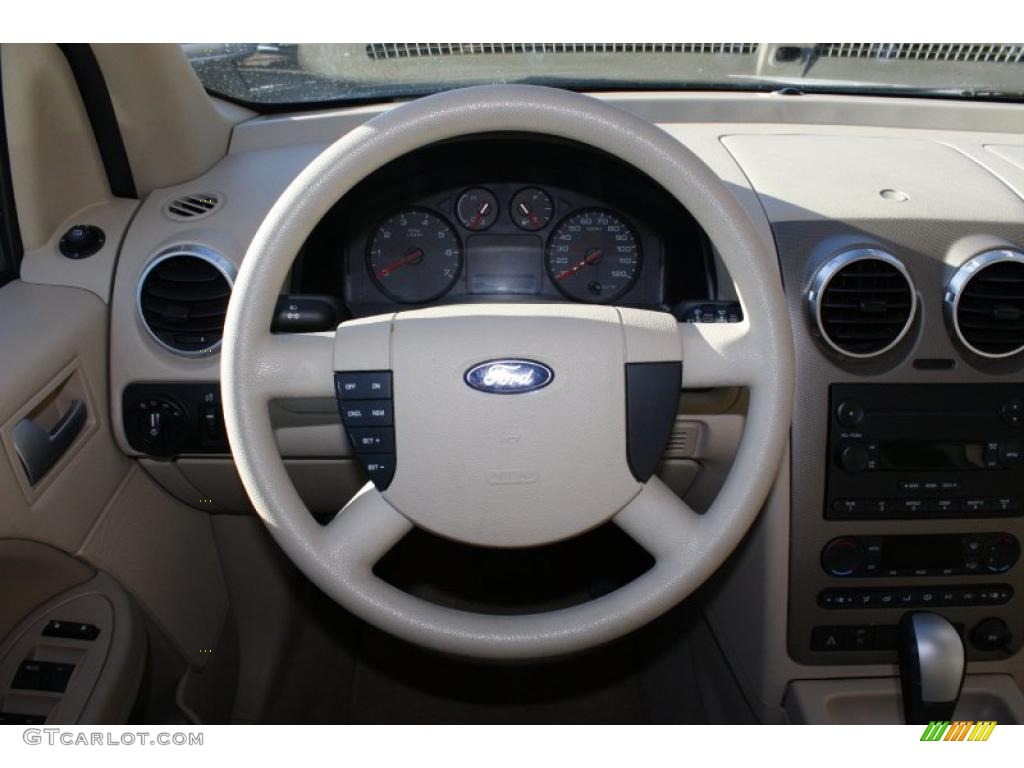 2006 Ford Freestyle SE Pebble Beige Steering Wheel Photo #43414080
