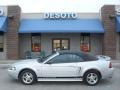 2002 Satin Silver Metallic Ford Mustang V6 Convertible  photo #1