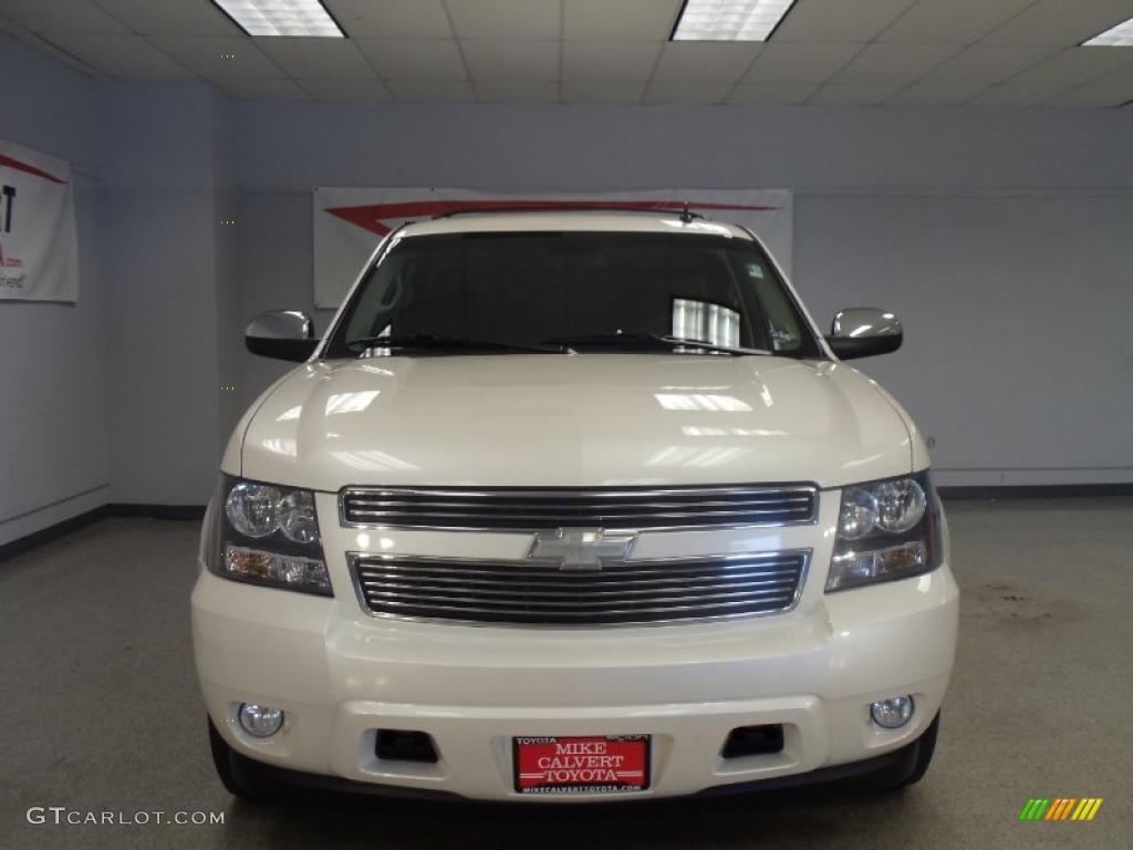 2009 Tahoe LTZ - White Diamond Tricoat / Ebony photo #2
