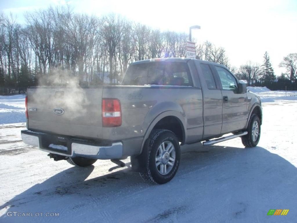 2004 F150 Lariat SuperCab 4x4 - Arizona Beige Metallic / Tan photo #4