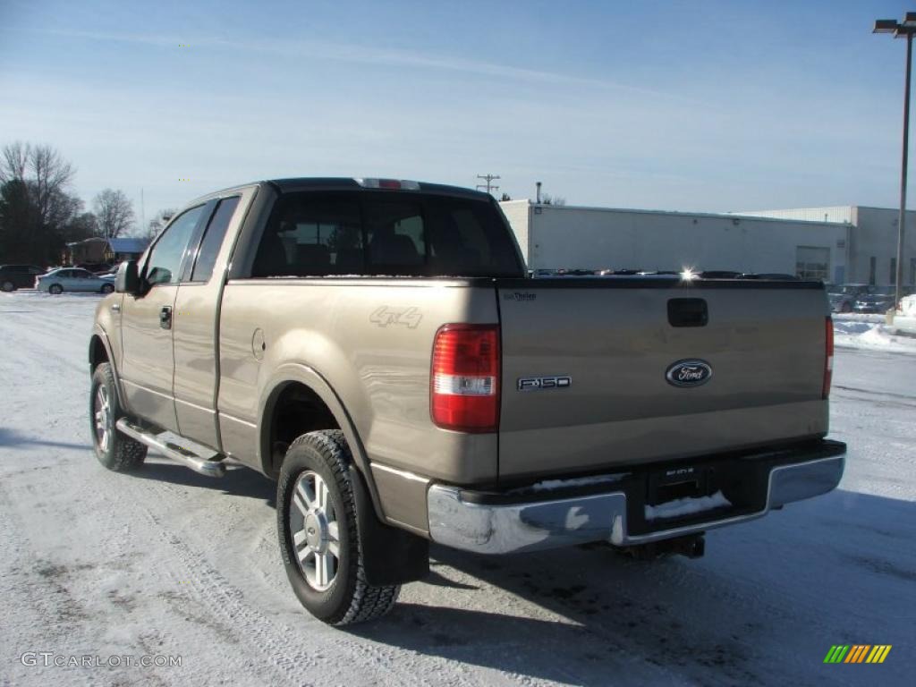 2004 F150 Lariat SuperCab 4x4 - Arizona Beige Metallic / Tan photo #6