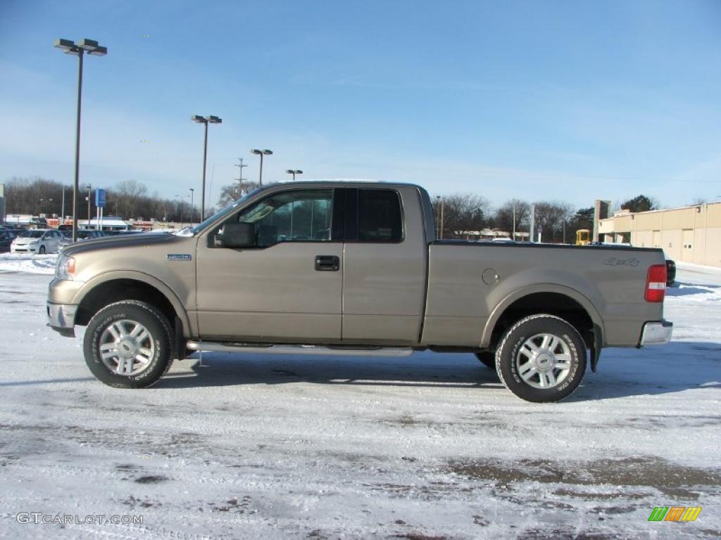 2004 F150 Lariat SuperCab 4x4 - Arizona Beige Metallic / Tan photo #7