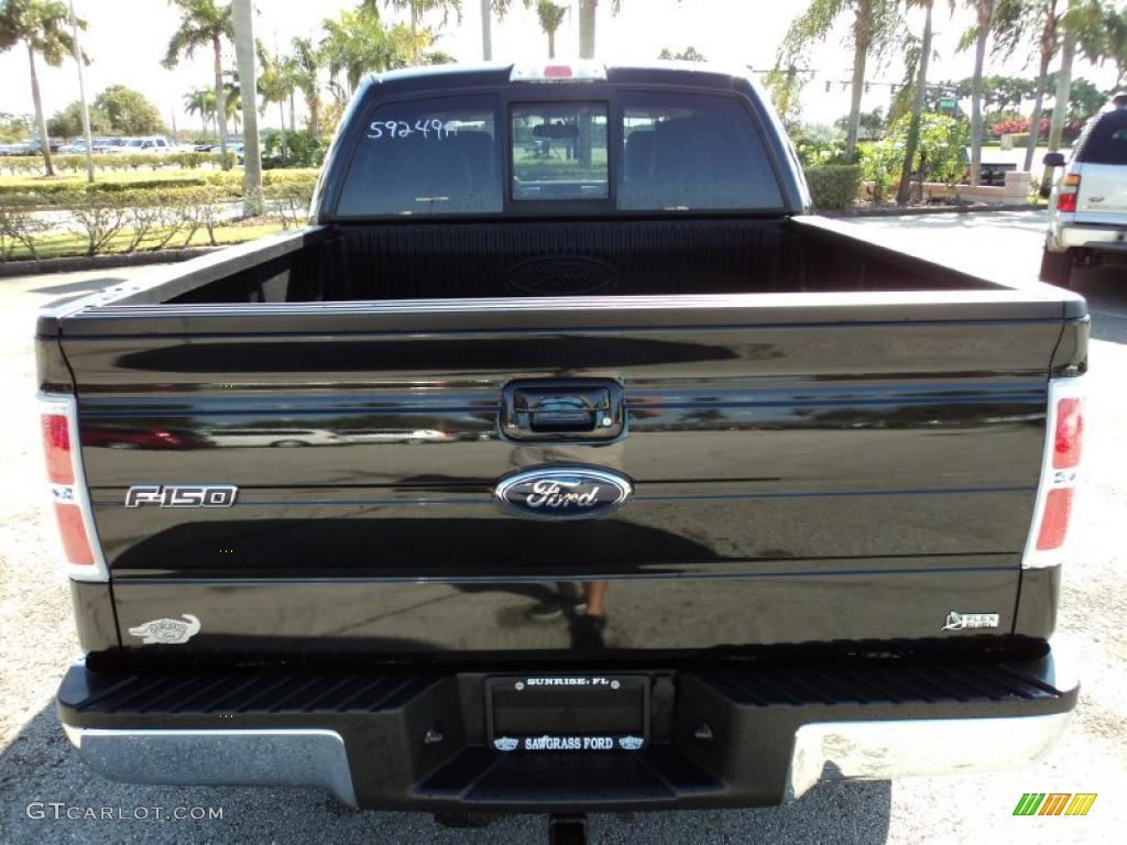 2010 F150 Lariat SuperCrew - Tuxedo Black / Tan photo #7