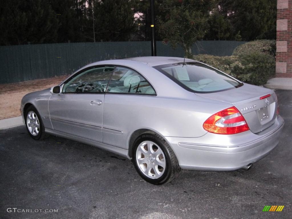 Brilliant Silver Metallic 2004 Mercedes-Benz CLK 320 Coupe Exterior Photo #43429485