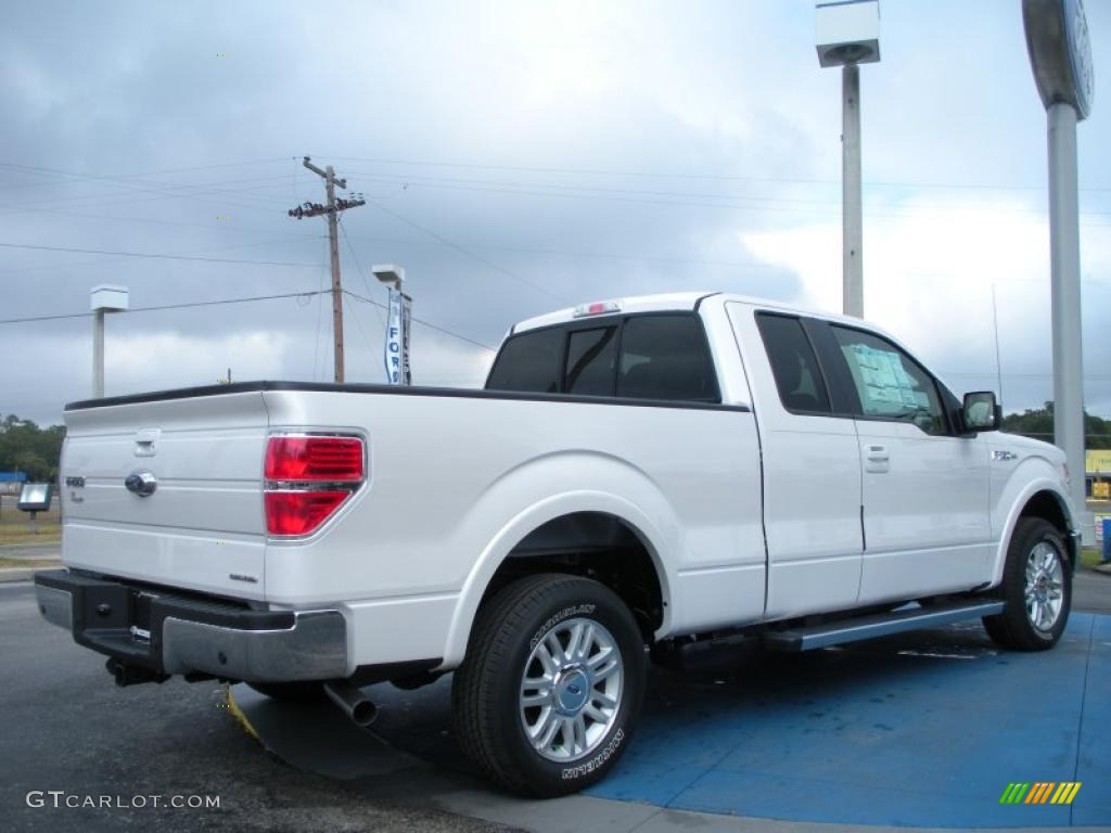 White Platinum Metallic Tri-Coat 2011 Ford F150 Lariat SuperCab Exterior Photo #43432455