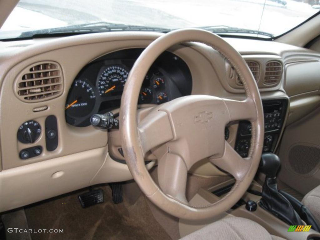 2003 Chevrolet TrailBlazer EXT LT Light Oak Steering Wheel Photo #43434244