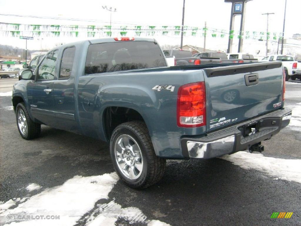 Stealth Gray Metallic 2011 GMC Sierra 1500 SLT Extended Cab 4x4 Exterior Photo #43434555