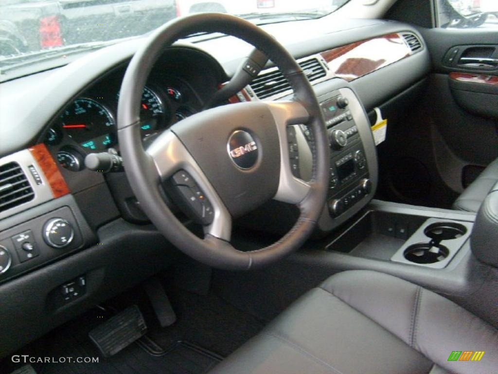 2011 Sierra 1500 SLT Extended Cab 4x4 - Stealth Gray Metallic / Ebony photo #10
