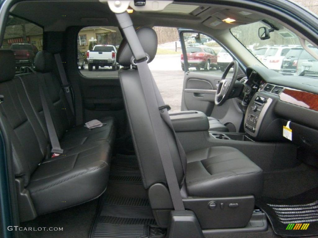 2011 Sierra 1500 SLT Extended Cab 4x4 - Stealth Gray Metallic / Ebony photo #16