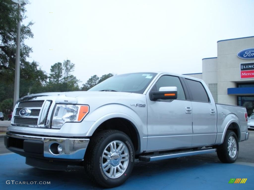 2011 F150 Lariat SuperCrew - Ingot Silver Metallic / Black photo #1