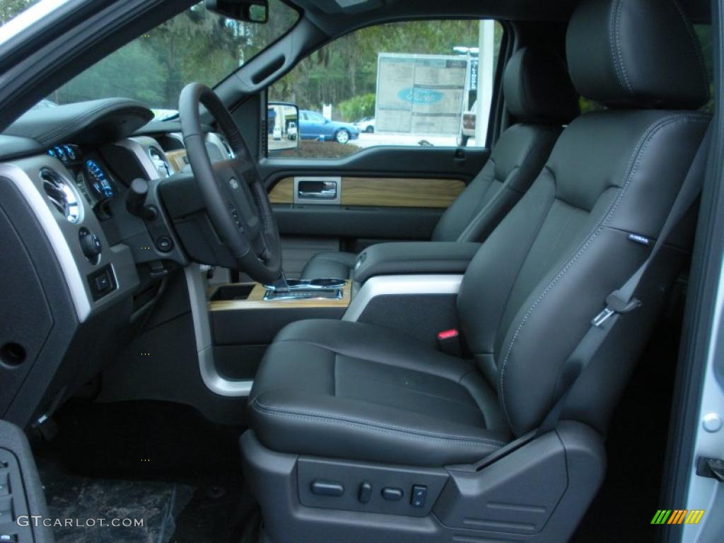 Black Interior 2011 Ford F150 Lariat SuperCrew Photo #43436143