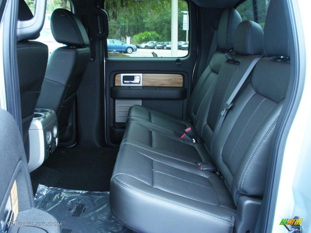 Black Interior 2011 Ford F150 Lariat SuperCrew Photo #43436155