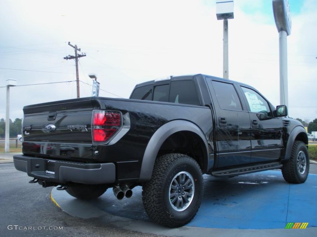 2011 F150 SVT Raptor SuperCrew 4x4 - Tuxedo Black Metallic / Raptor Black photo #3