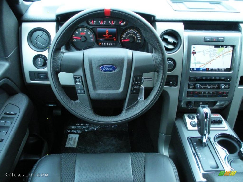 2011 Ford F150 SVT Raptor SuperCrew 4x4 Raptor Black Dashboard Photo #43436427