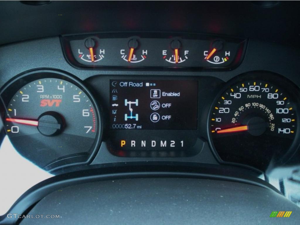 2011 Ford F150 SVT Raptor SuperCrew 4x4 Gauges Photo #43436451