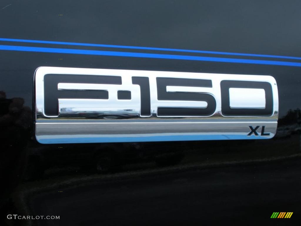 2008 F150 XL Regular Cab - Black / Medium Flint Grey photo #9