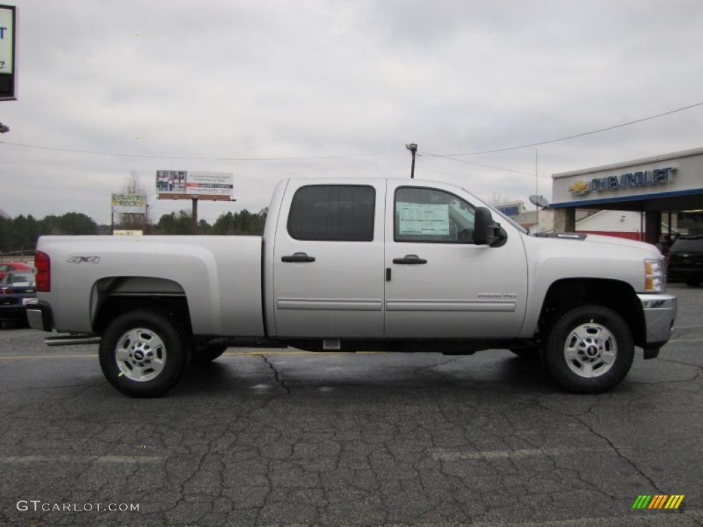 Sheer Silver Metallic 2011 Chevrolet Silverado 2500HD LT Crew Cab 4x4 Exterior Photo #43436815