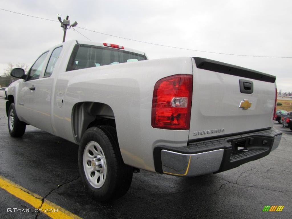 2011 Silverado 1500 Extended Cab - Sheer Silver Metallic / Dark Titanium photo #4