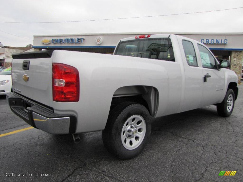 2011 Silverado 1500 Extended Cab - Sheer Silver Metallic / Dark Titanium photo #6