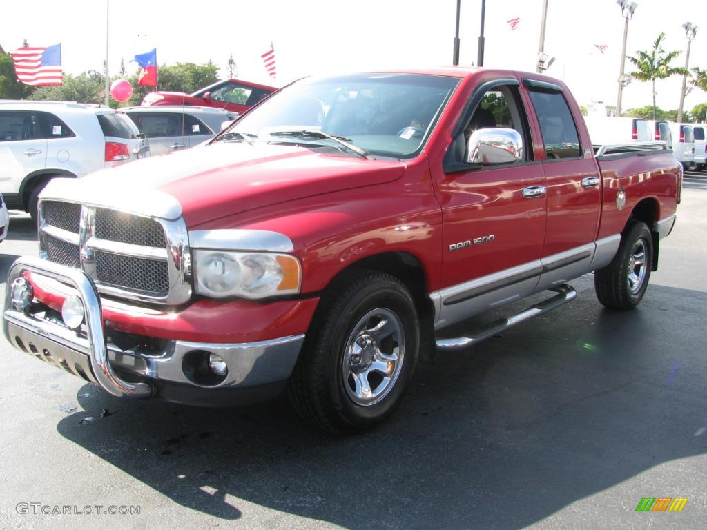 2002 Ram 1500 SLT Quad Cab - Flame Red / Dark Slate Gray photo #5