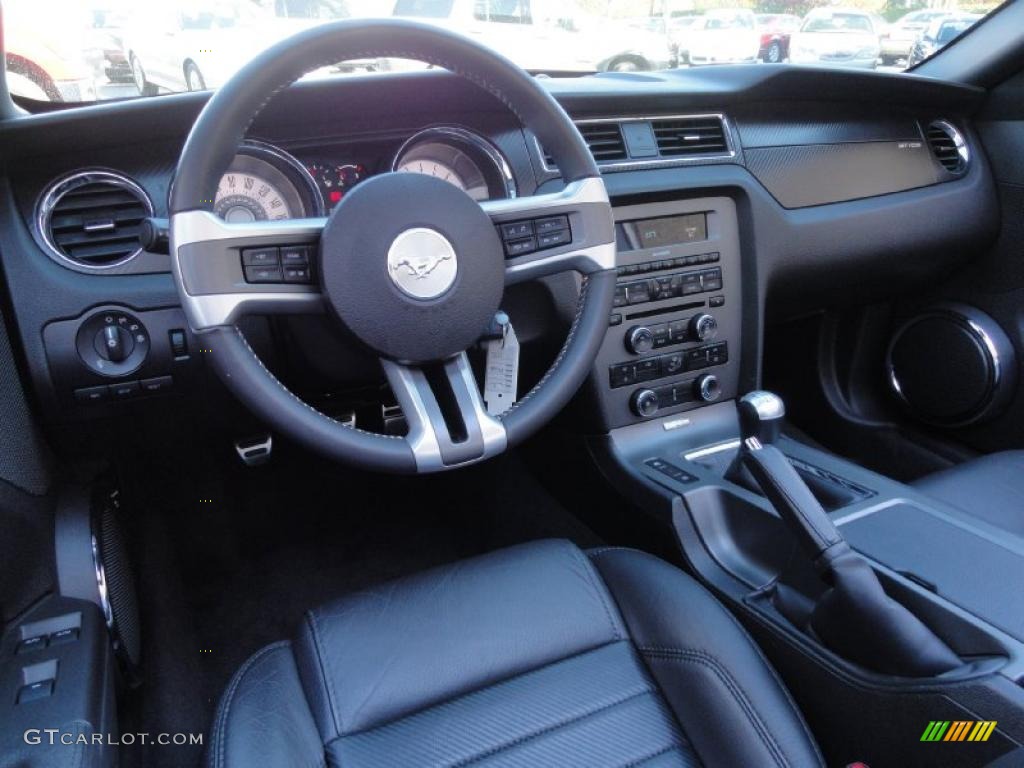 2011 Ford Mustang GT/CS California Special Convertible Charcoal Black Dashboard Photo #43438854