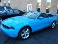 2010 Grabber Blue Ford Mustang GT Premium Convertible  photo #3