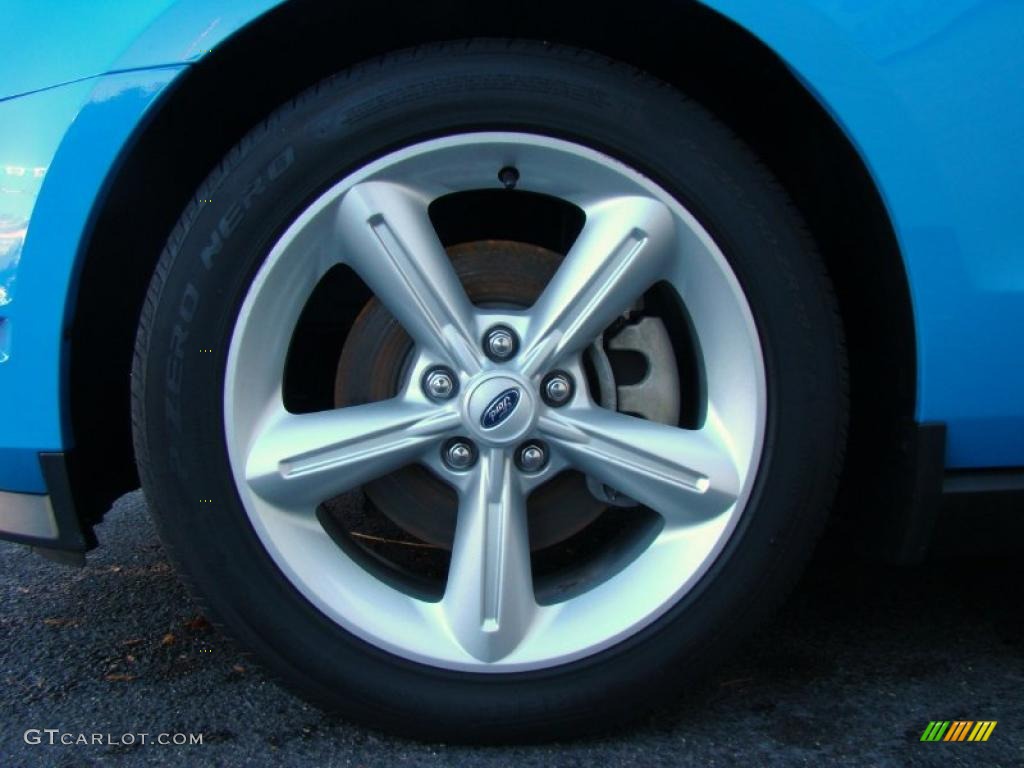 2010 Mustang GT Premium Convertible - Grabber Blue / Charcoal Black/Grabber Blue photo #6