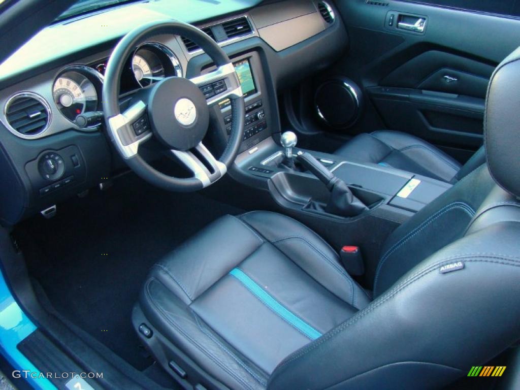 2010 Mustang GT Premium Convertible - Grabber Blue / Charcoal Black/Grabber Blue photo #9