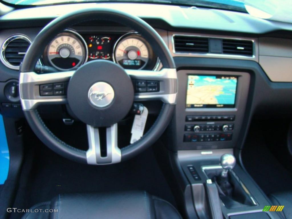 2010 Mustang GT Premium Convertible - Grabber Blue / Charcoal Black/Grabber Blue photo #10