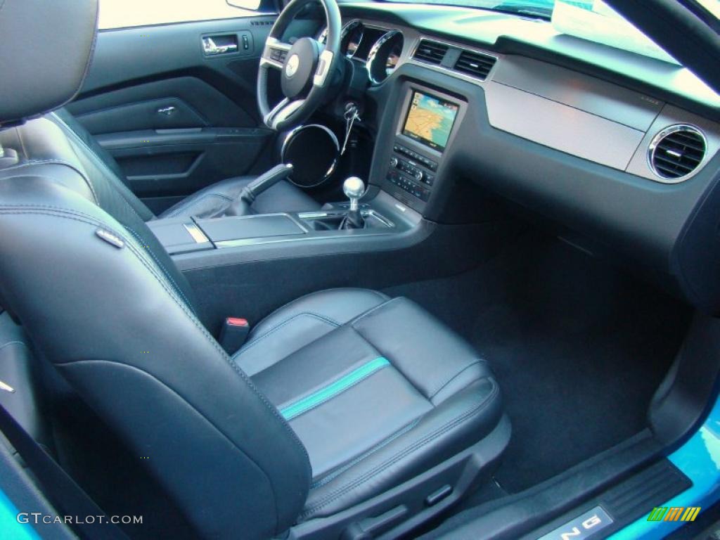 2010 Mustang GT Premium Convertible - Grabber Blue / Charcoal Black/Grabber Blue photo #13