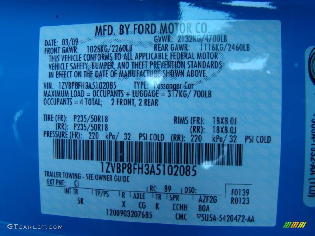 2010 Mustang GT Premium Convertible - Grabber Blue / Charcoal Black/Grabber Blue photo #15