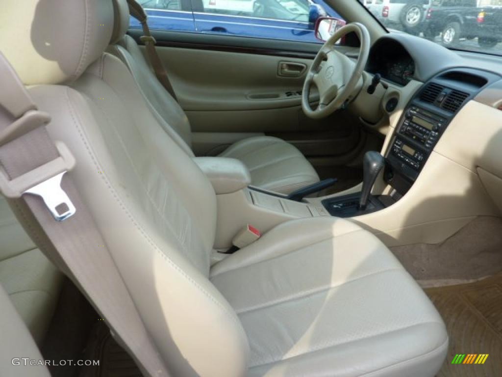 Ivory Interior 2001 Toyota Solara Sle V6 Coupe Photo