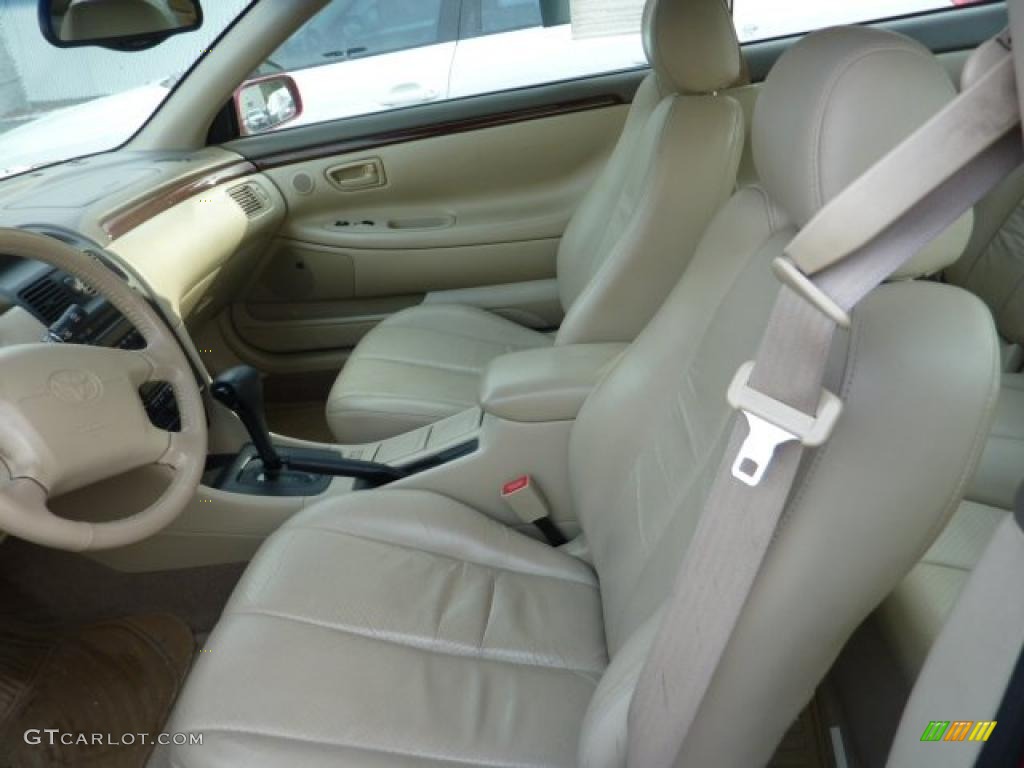 Ivory Interior 2001 Toyota Solara SLE V6 Coupe Photo #43439222