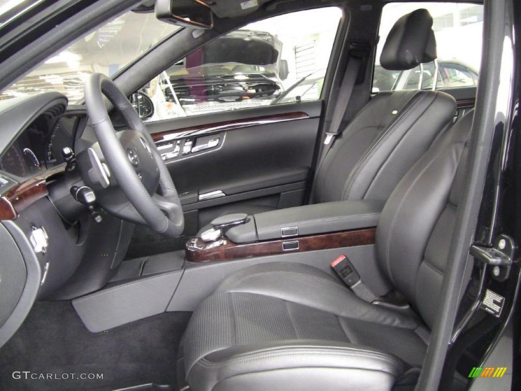 Black Interior 2008 Mercedes-Benz S 63 AMG Sedan Photo #43444068