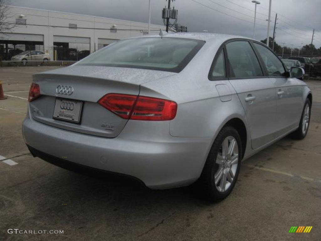 2011 A4 2.0T quattro Sedan - Ice Silver Metallic / Light Gray photo #4