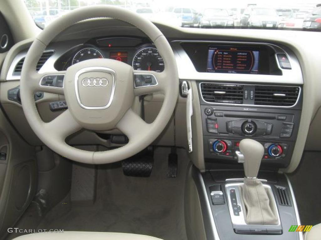 2011 Audi A4 2.0T Sedan Cardamom Beige Dashboard Photo #43446688