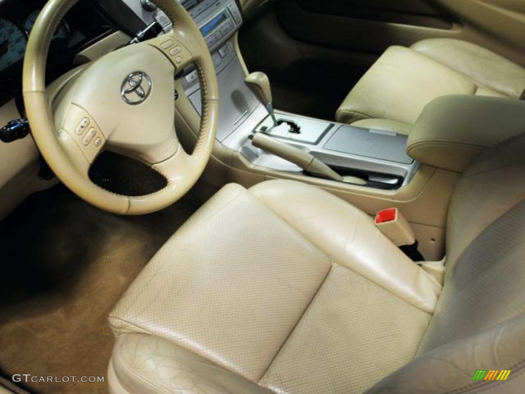 Ivory Interior 2004 Toyota Solara SLE V6 Coupe Photo #43447032